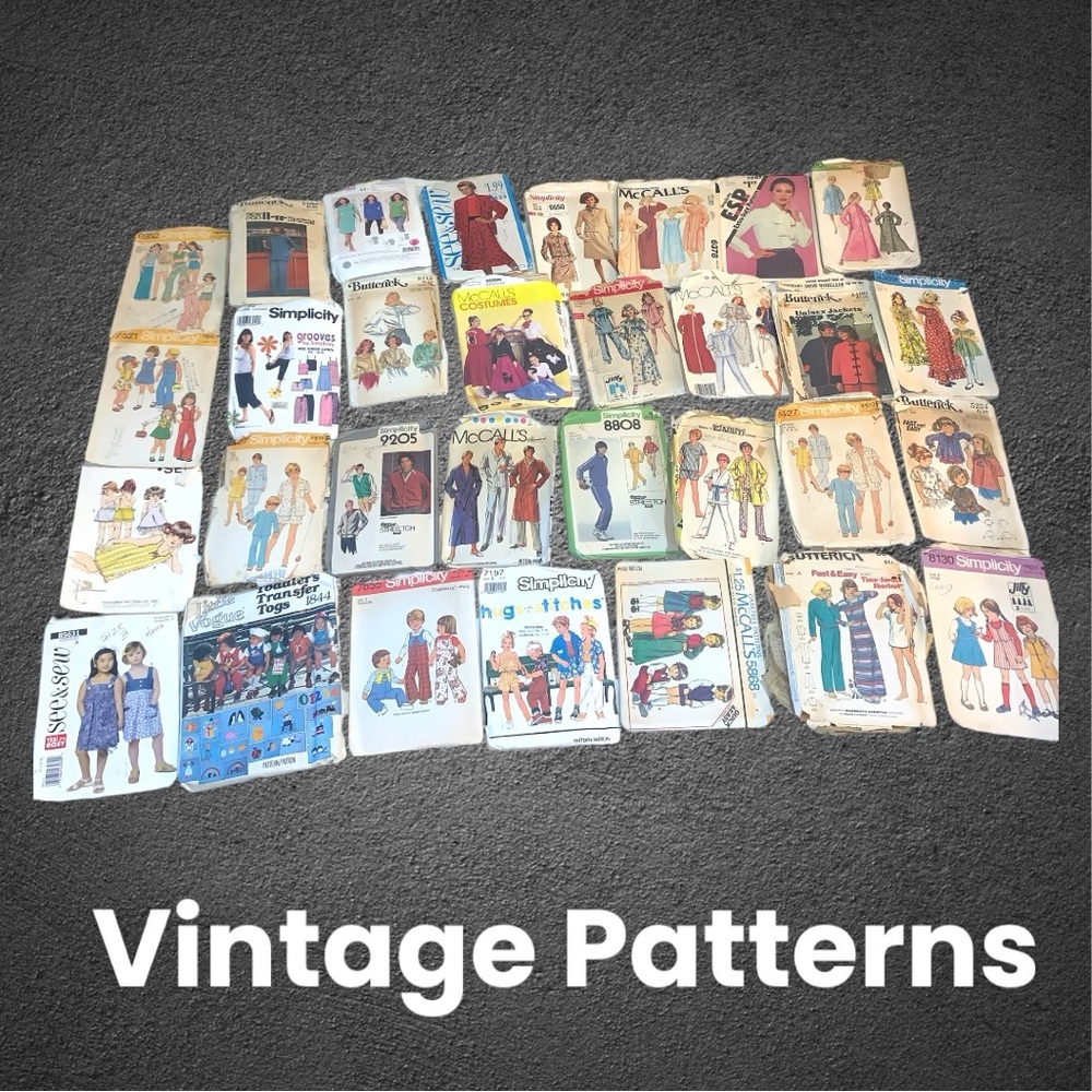 Vintage Sewing Patterns Mixed Bundle